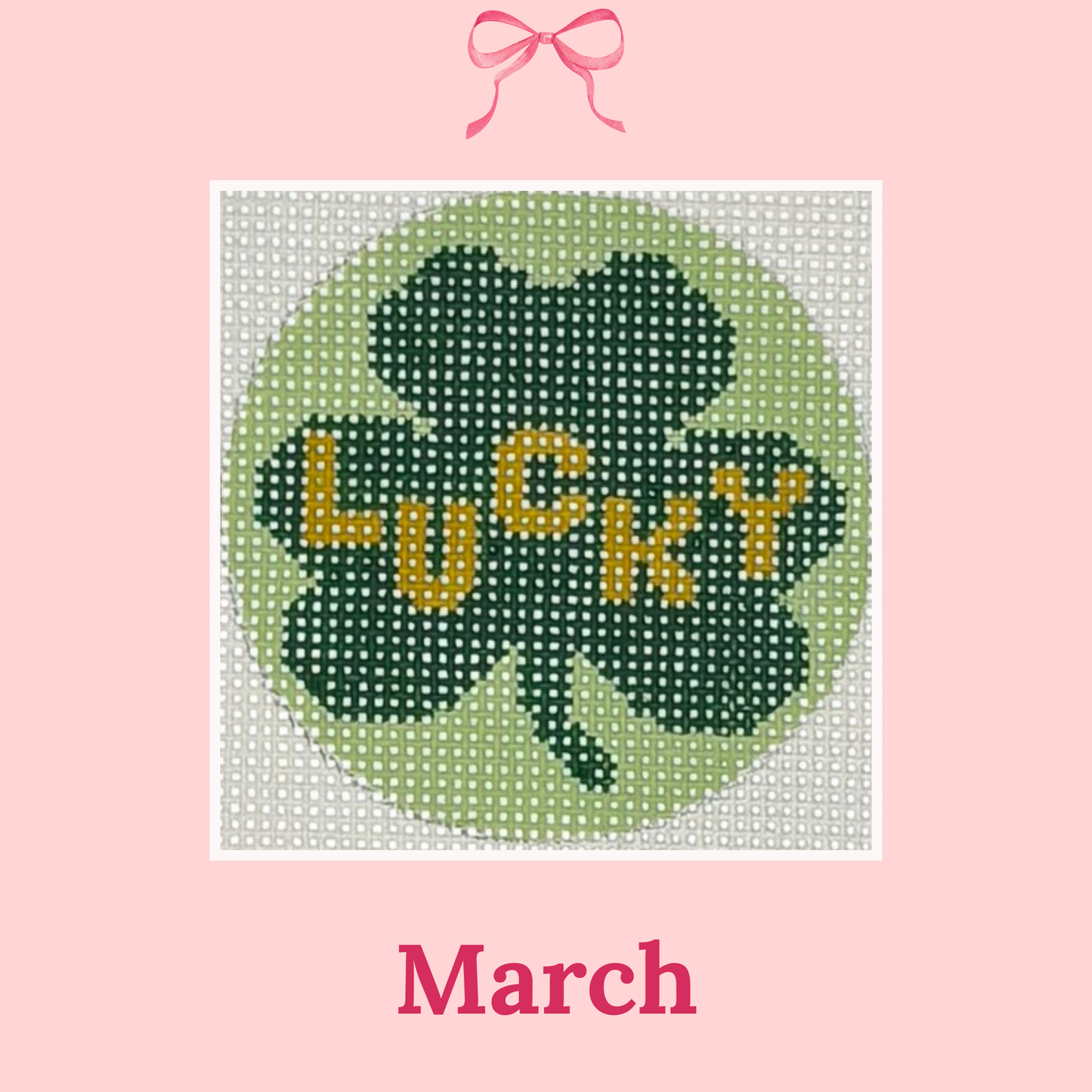 Monthly Designs, 2.25" Rounds on 18 Mesh