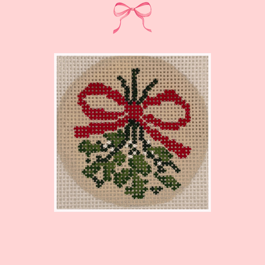 Vintage Mistletoe on 18 Mesh