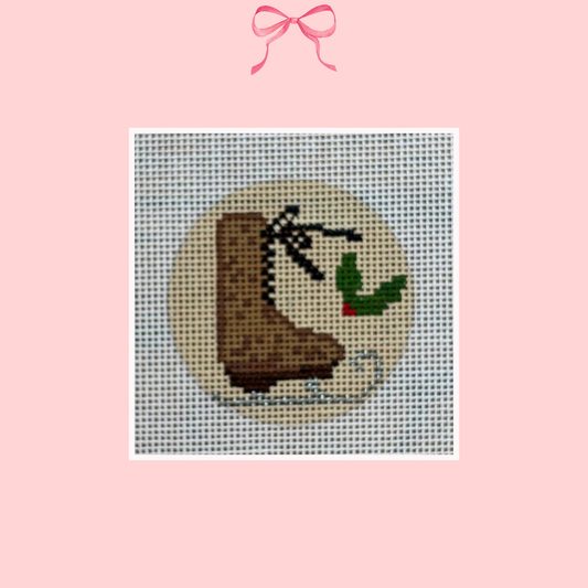 Vintage Ice Skate on 18 Mesh (Perfectly Imperfect)