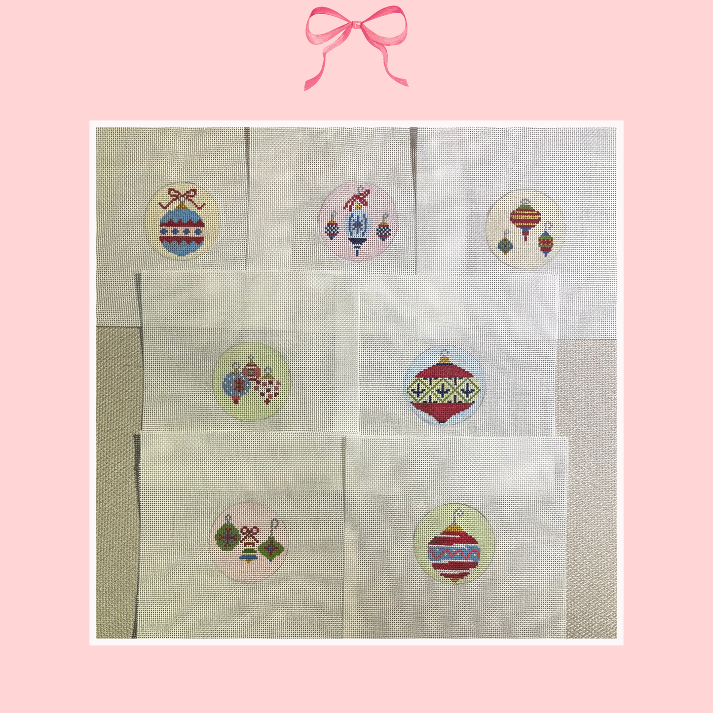 Pastel Ornaments on 18 Mesh (Perfectly Imperfect)