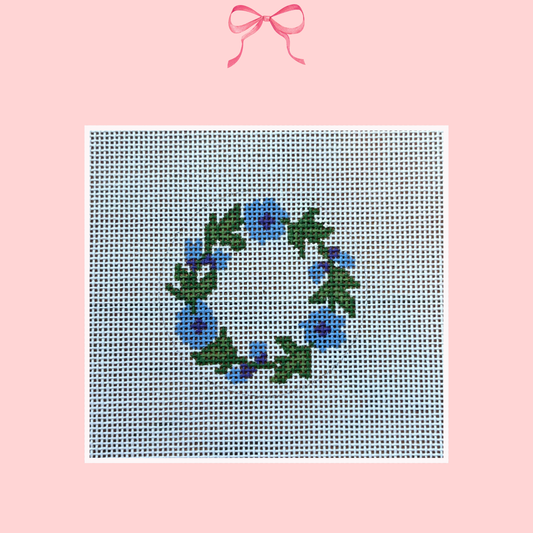 Cornflower Wreath on 18 Mesh (Perfectly Imperfect)