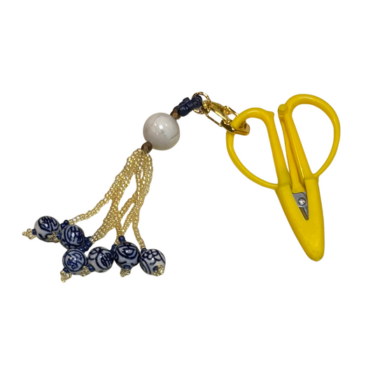 Hand beaded Scissor Fob