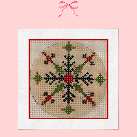 Snowflake, Vintage Style on 18 Mesh