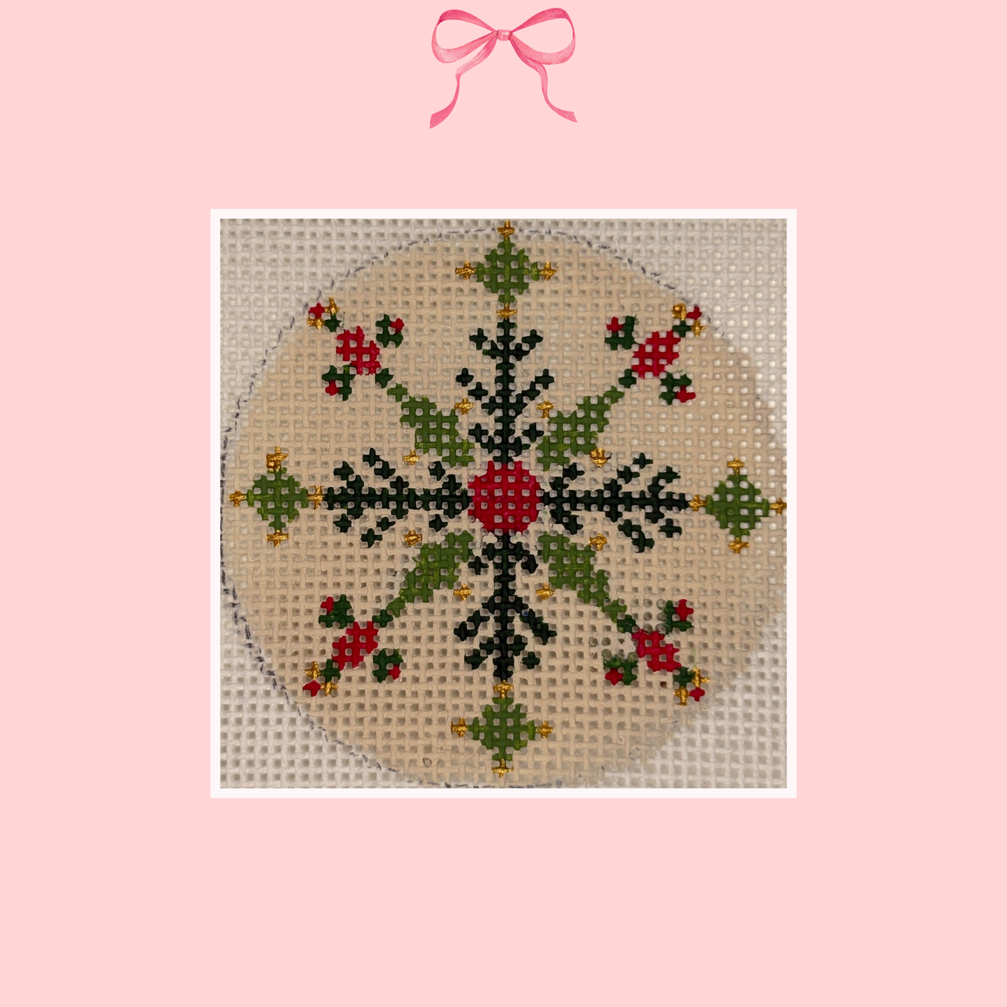 Vintage Snowflake on 18 Mesh