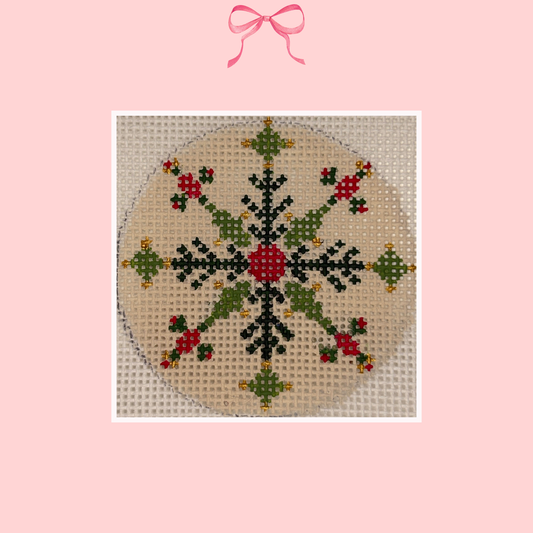 Vintage Snowflake on 18 Mesh
