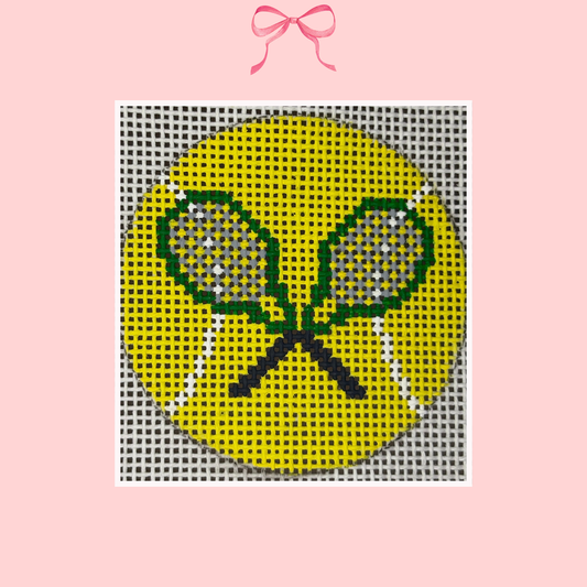 Tennis Ball with Rackets on 18 Mesh