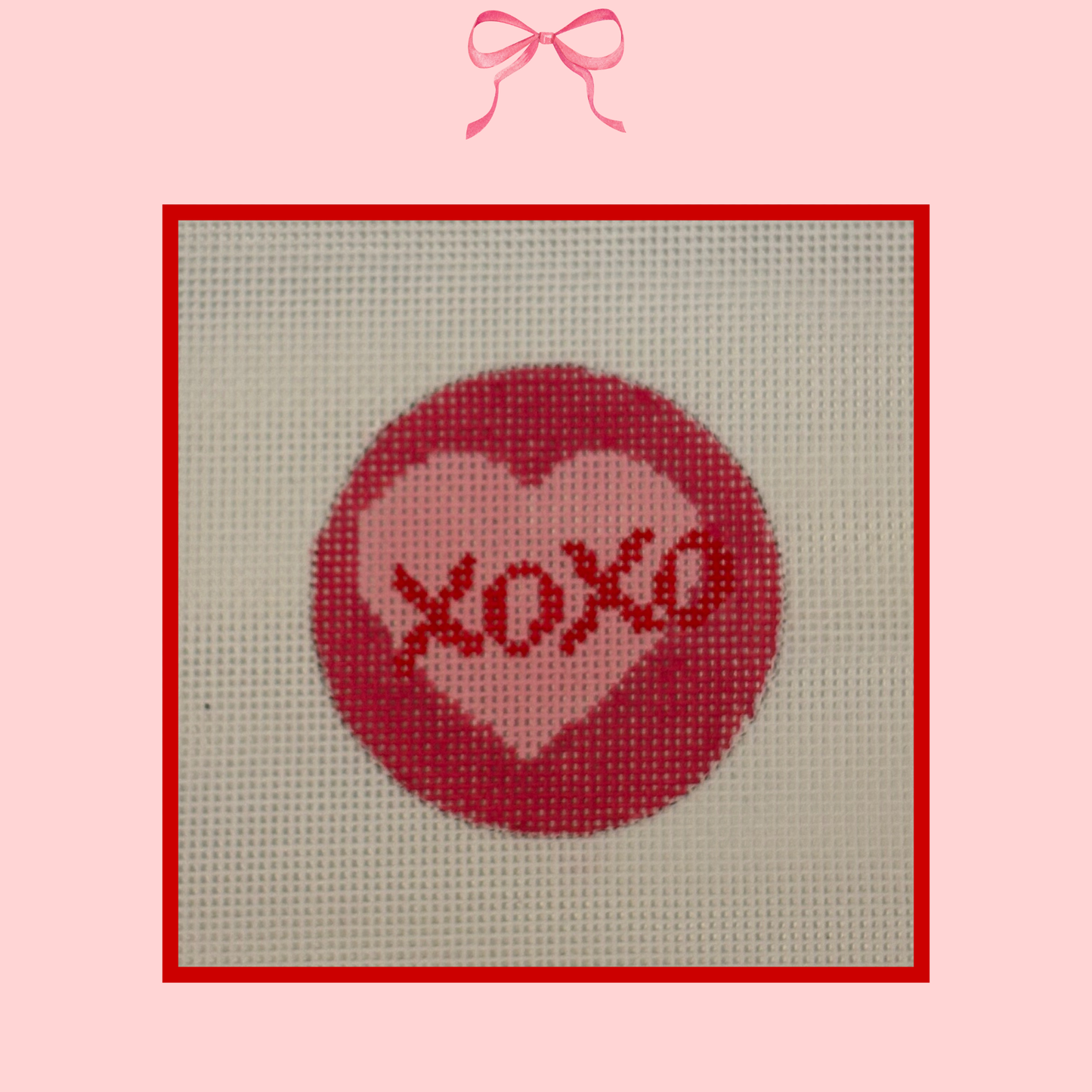 Hugs & Kisses on 18 Mesh