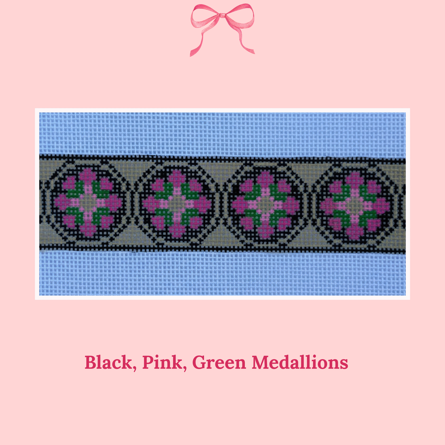 Medallion Key Fob, Black on 18 Mesh