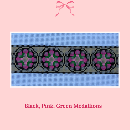 Medallion Key Fob, Black on 18 Mesh