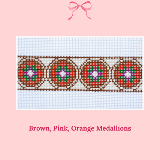 Medallion Key Fob, Brown on 18 Mesh