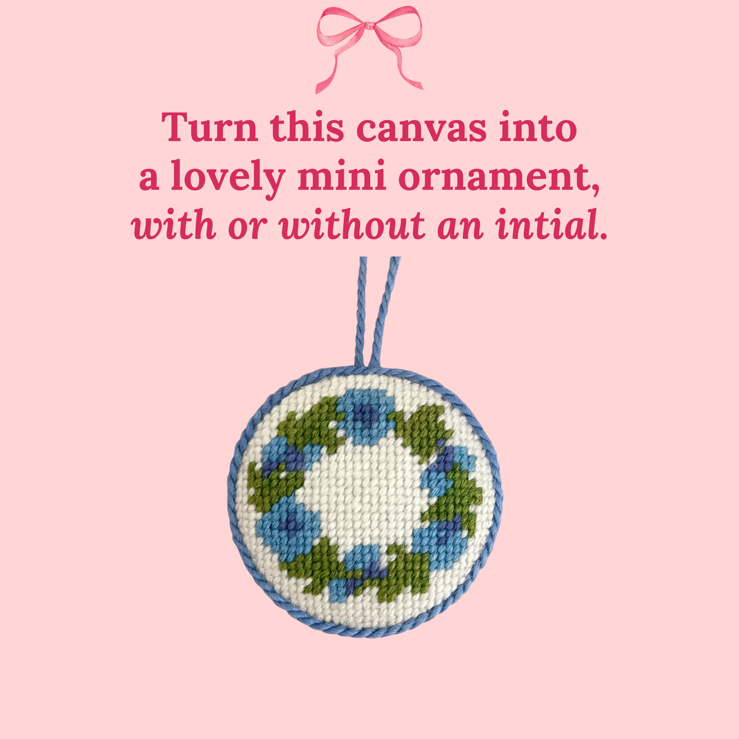 Cornflower Wreath on 18 Mesh