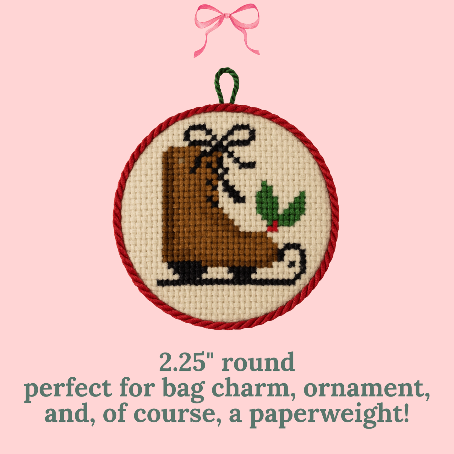 Ice Skate, Vintage Style on 18 Mesh