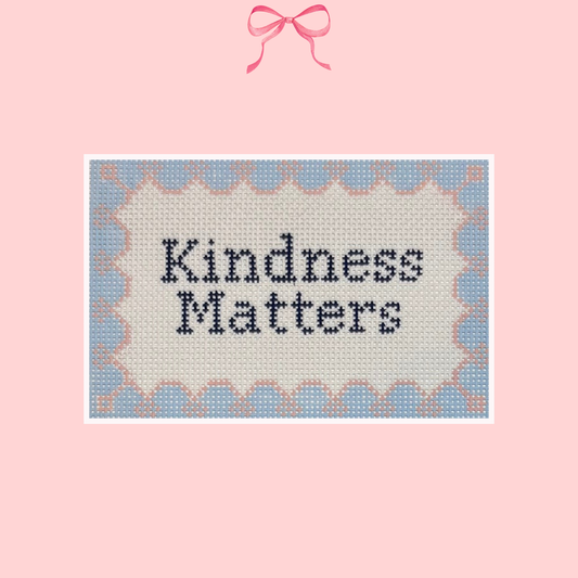 Kindness Matters on 13 Mesh, Blue & Pink
