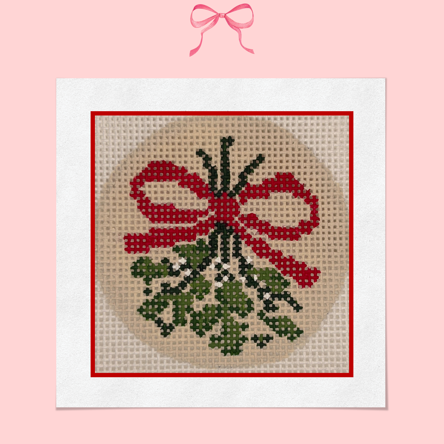 Mistletoe, Vintage Style on 18 Mesh