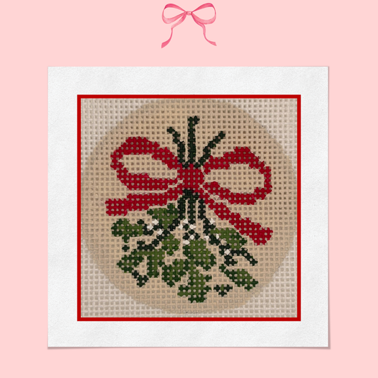 Mistletoe, Vintage Style on 18 Mesh