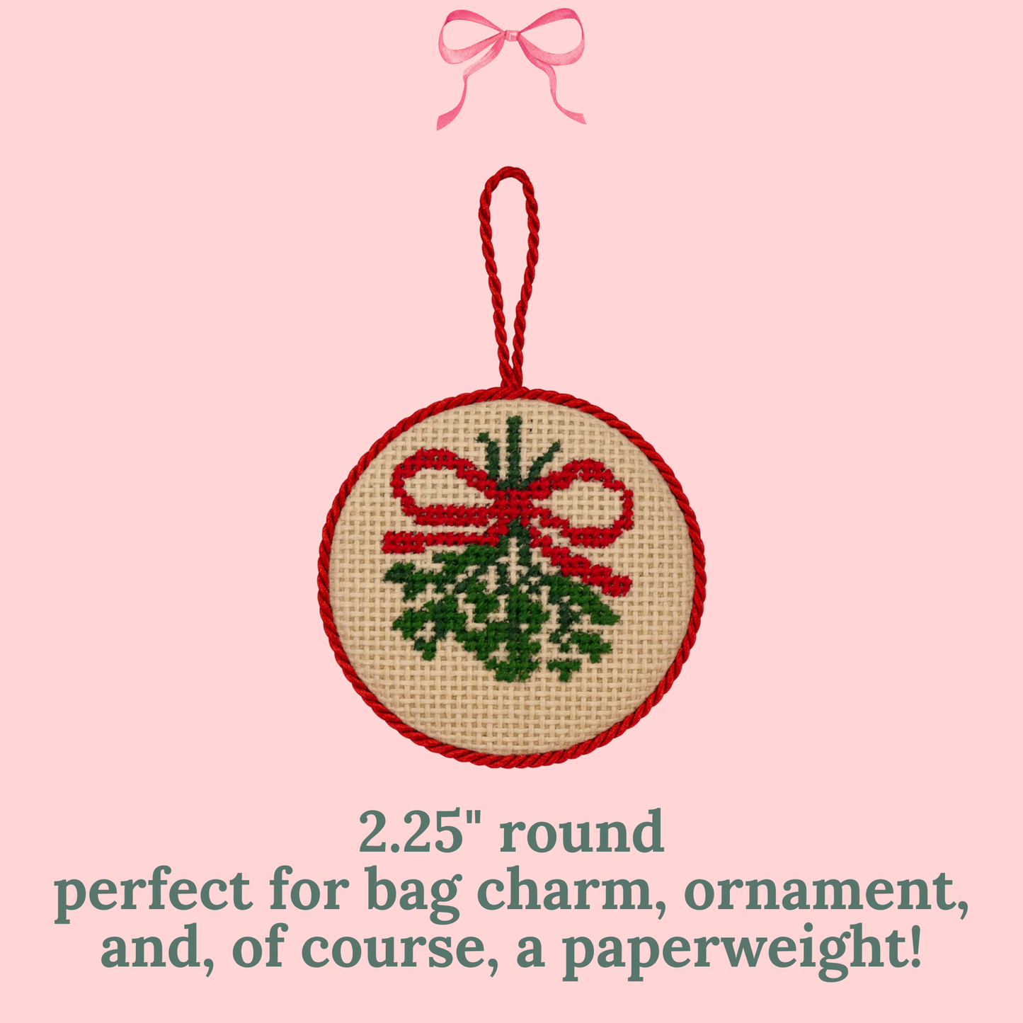 Mistletoe, Vintage Style on 18 Mesh