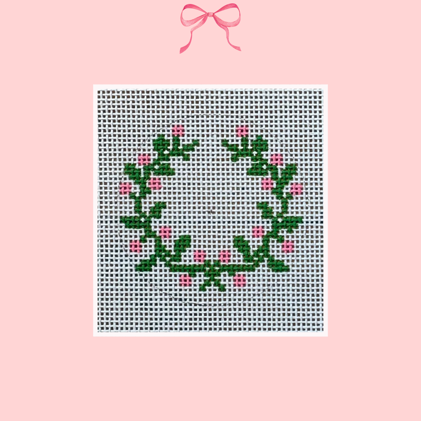 Floral Wreath on 18 Mesh (Perfectly Imperfect)