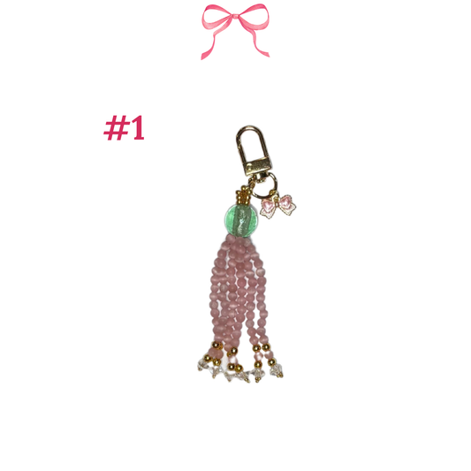 Pink Bow Scissors Fob