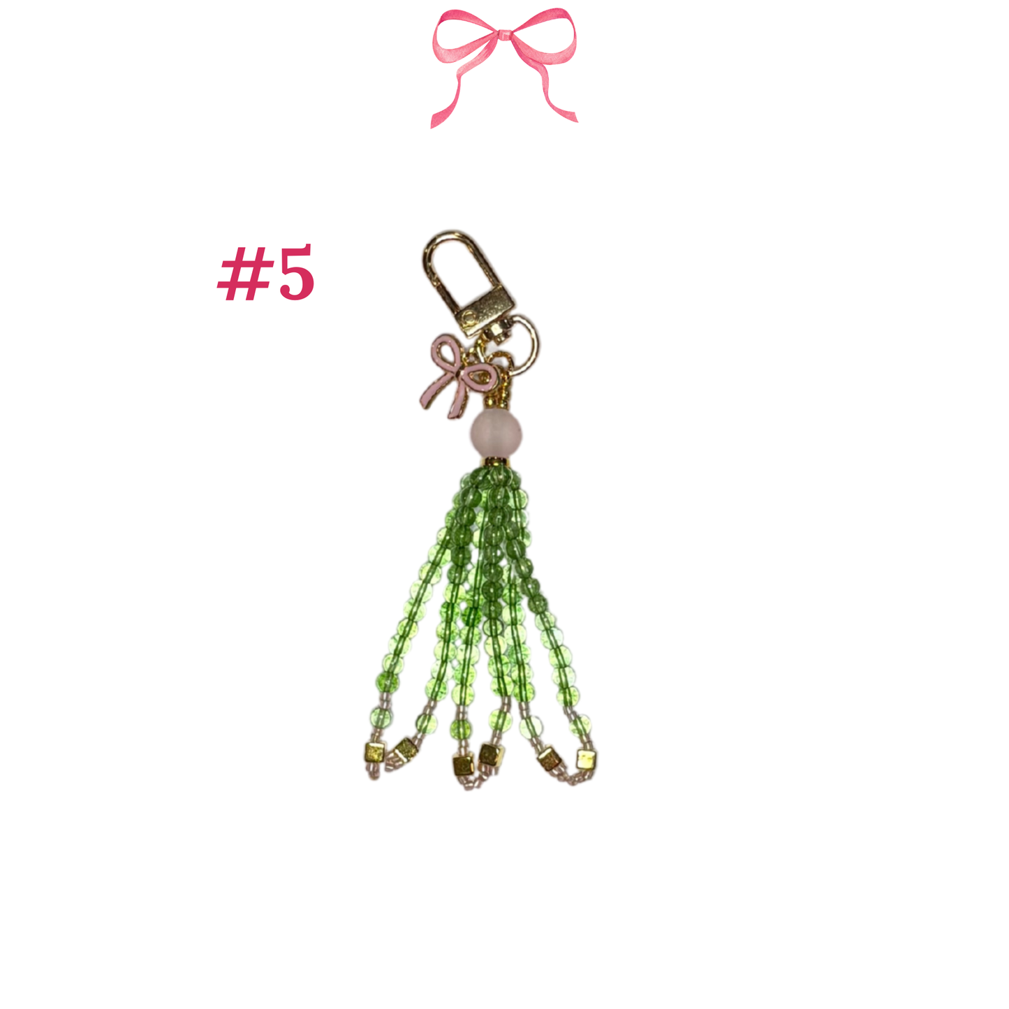 Pink Bow Scissor Fobs