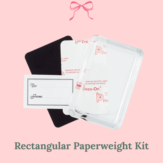 Glass Rectangular Paperweight Self-Finishing Kit