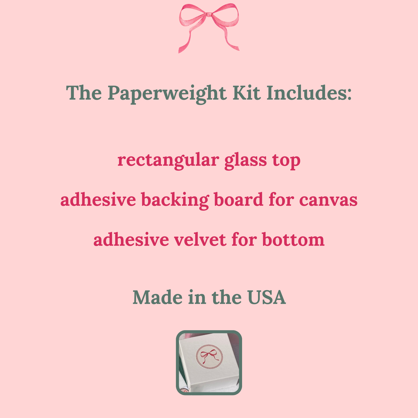 Glass Rectangular Paperweight Self-Finishing Kit