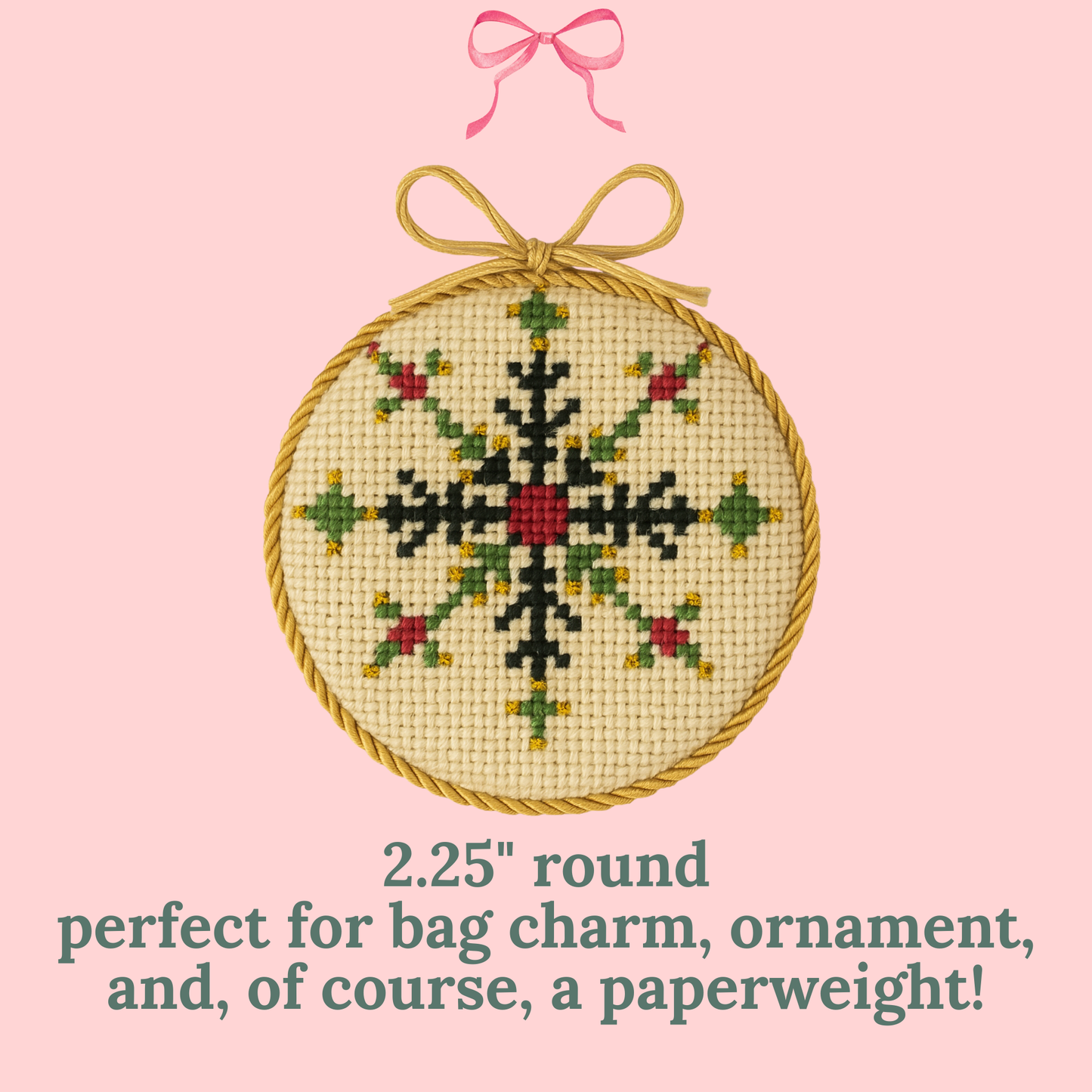 Snowflake, Vintage Style on 18 Mesh