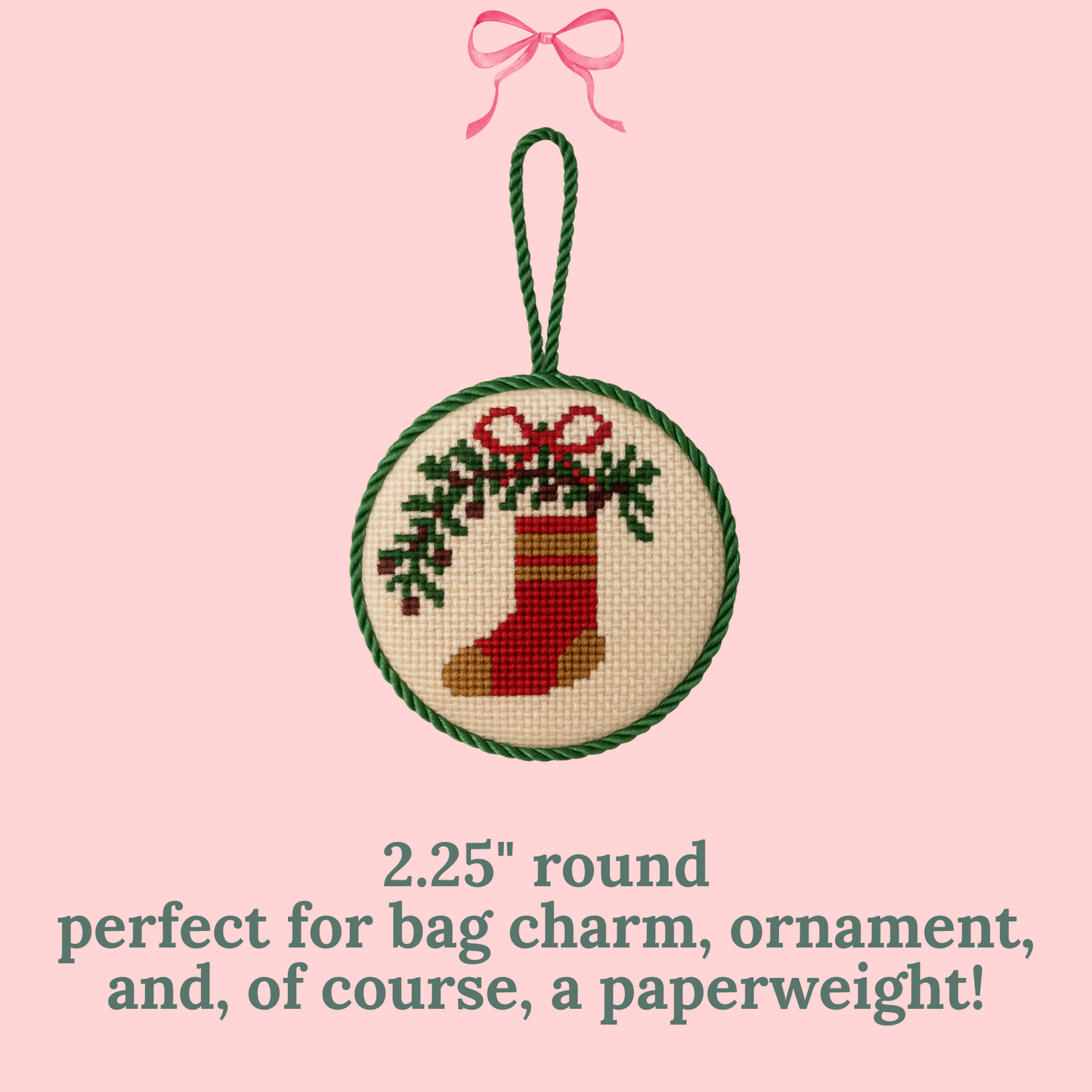 Festive Sock, Vintage Style on 18 Mesh